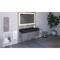 Castello Usa Nile 48" Wall Mounted  Gray Vanity With Black Top And Gold Handles CB-MC-48G-GLD-2053-BL - alternate 4